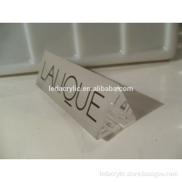 acrylic counter triangular block advertising display